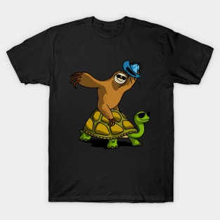 Sloth Riding Turtle T-Shirt